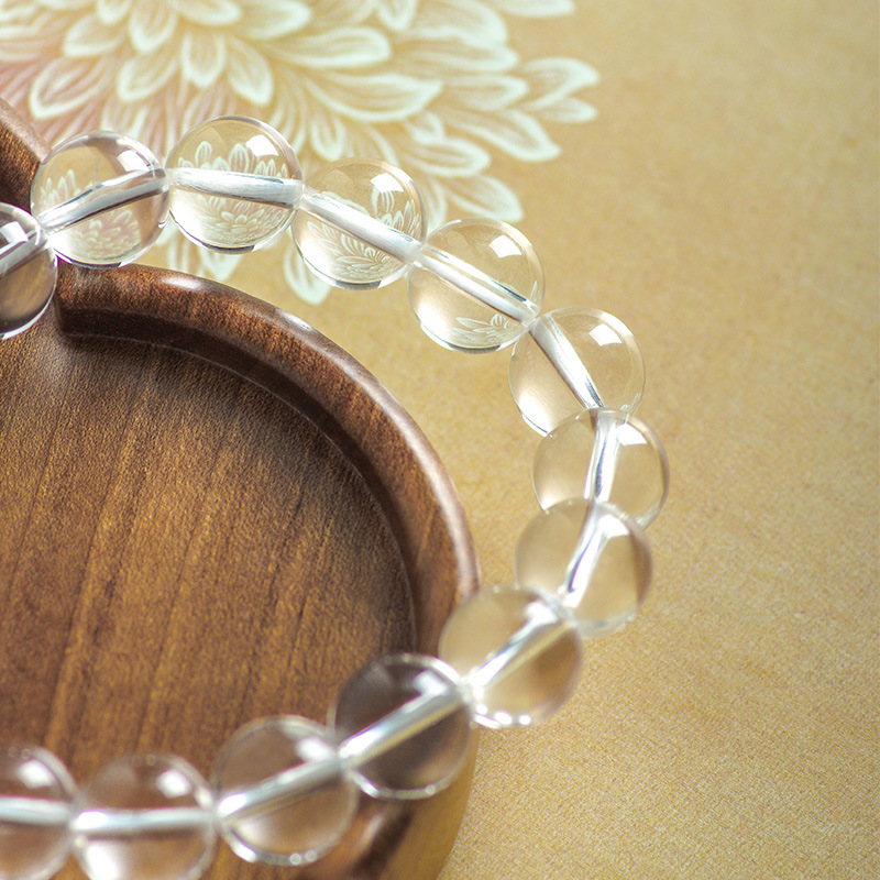 Natural White Crystal / Clear Quartz Bracelet