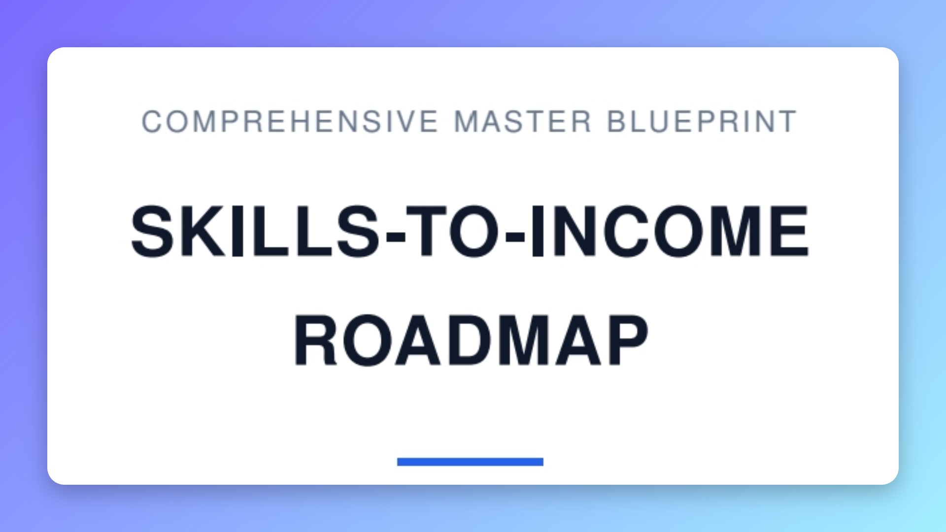 How to Turn your skill into a real income stream