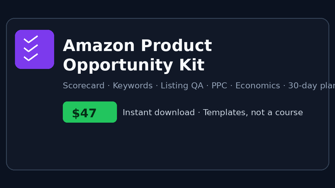 Amazon Product Opportunity Kit