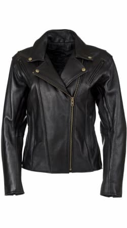 Genuine Lamb Leather Jacket with Elastic Waist Band