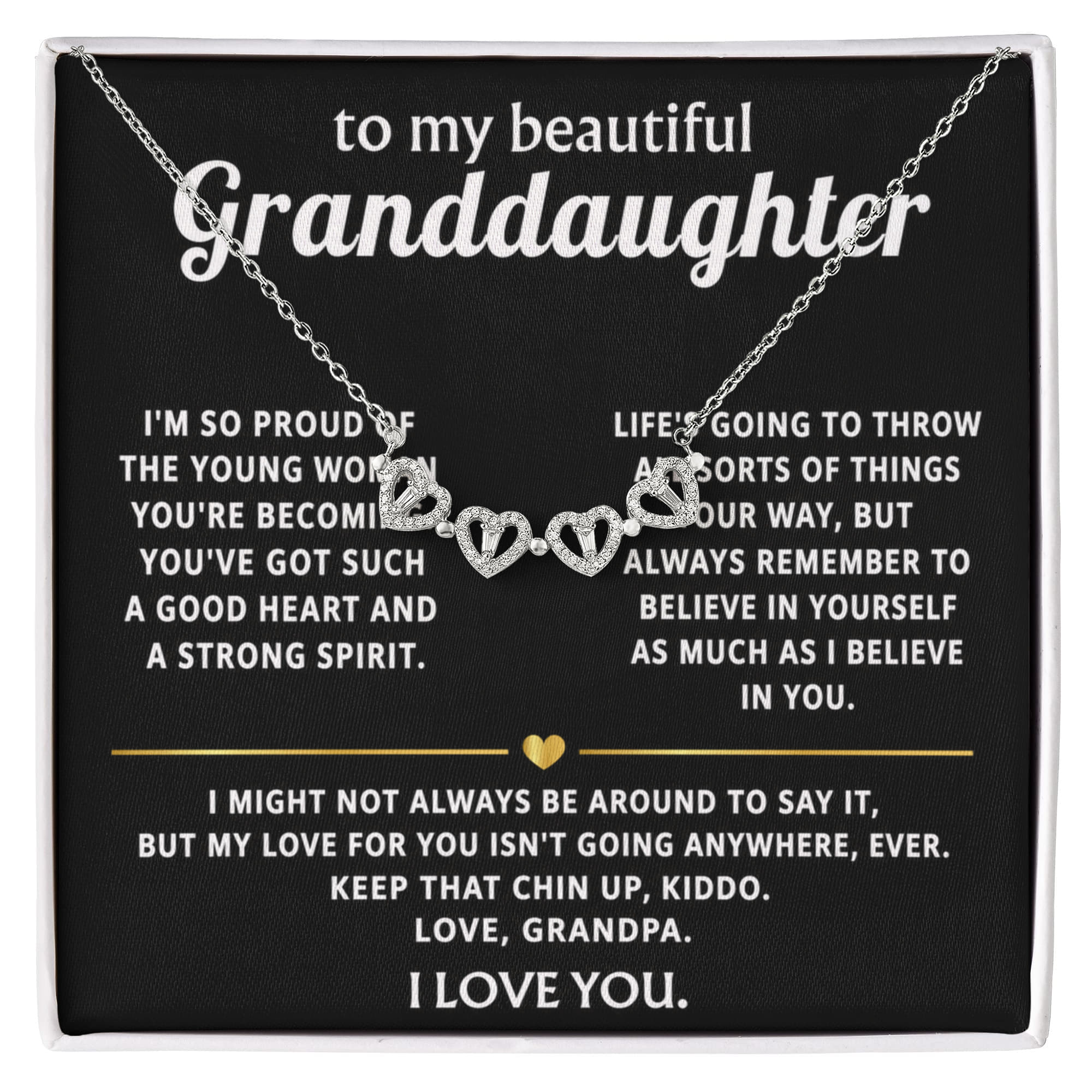 To My Dearest Granddaughter, My love for you is forever.