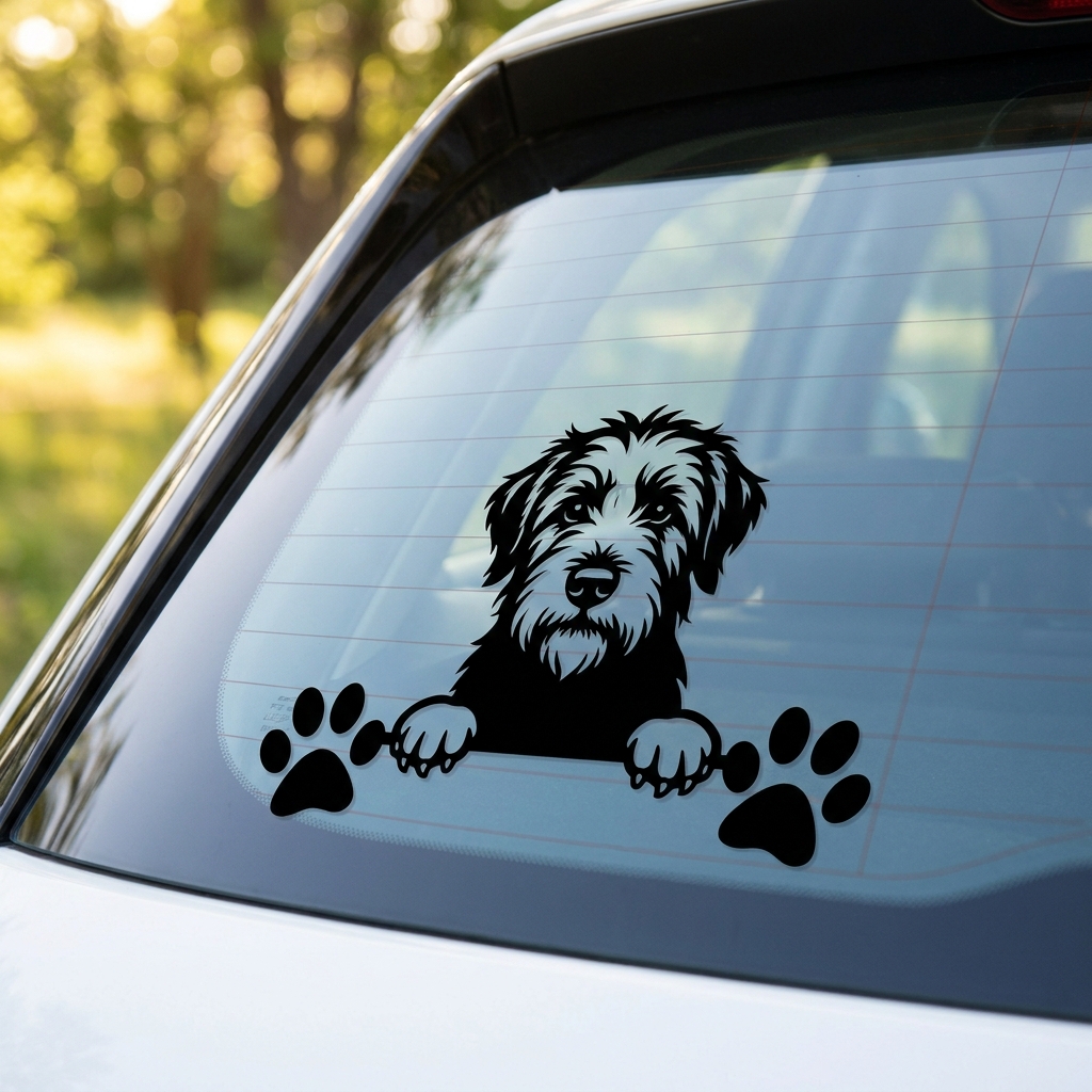 "My Dog Runs This House" Car Decal