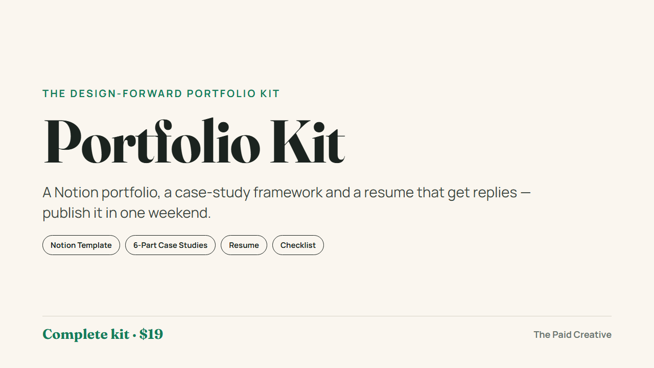 Portfolio Kit - Get Your Work Seen