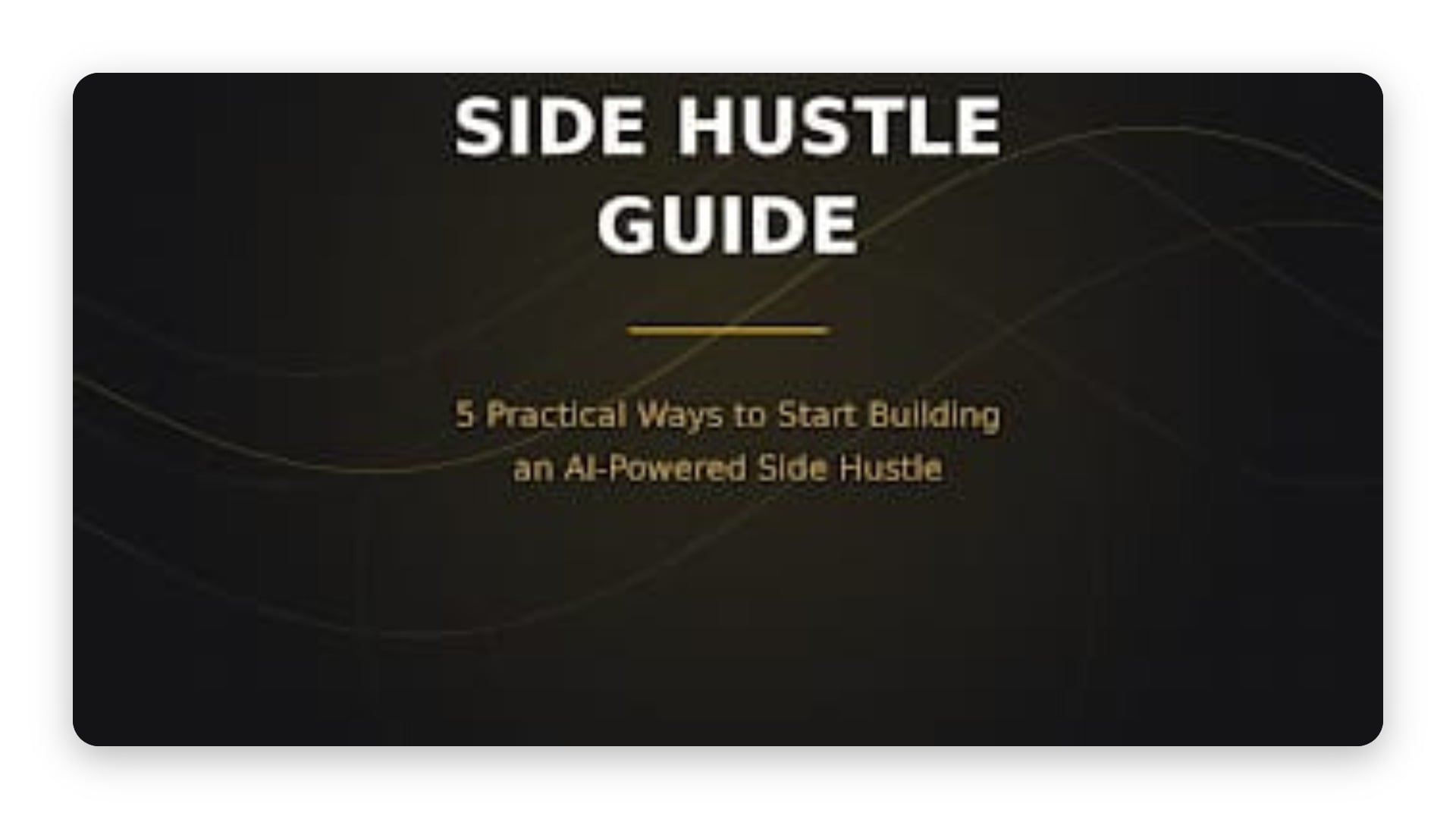 Beginner AI Side Hustle Guide
