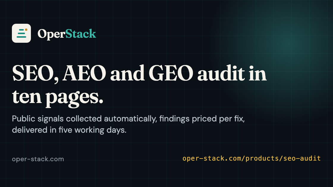 SEO, AEO and GEO audit