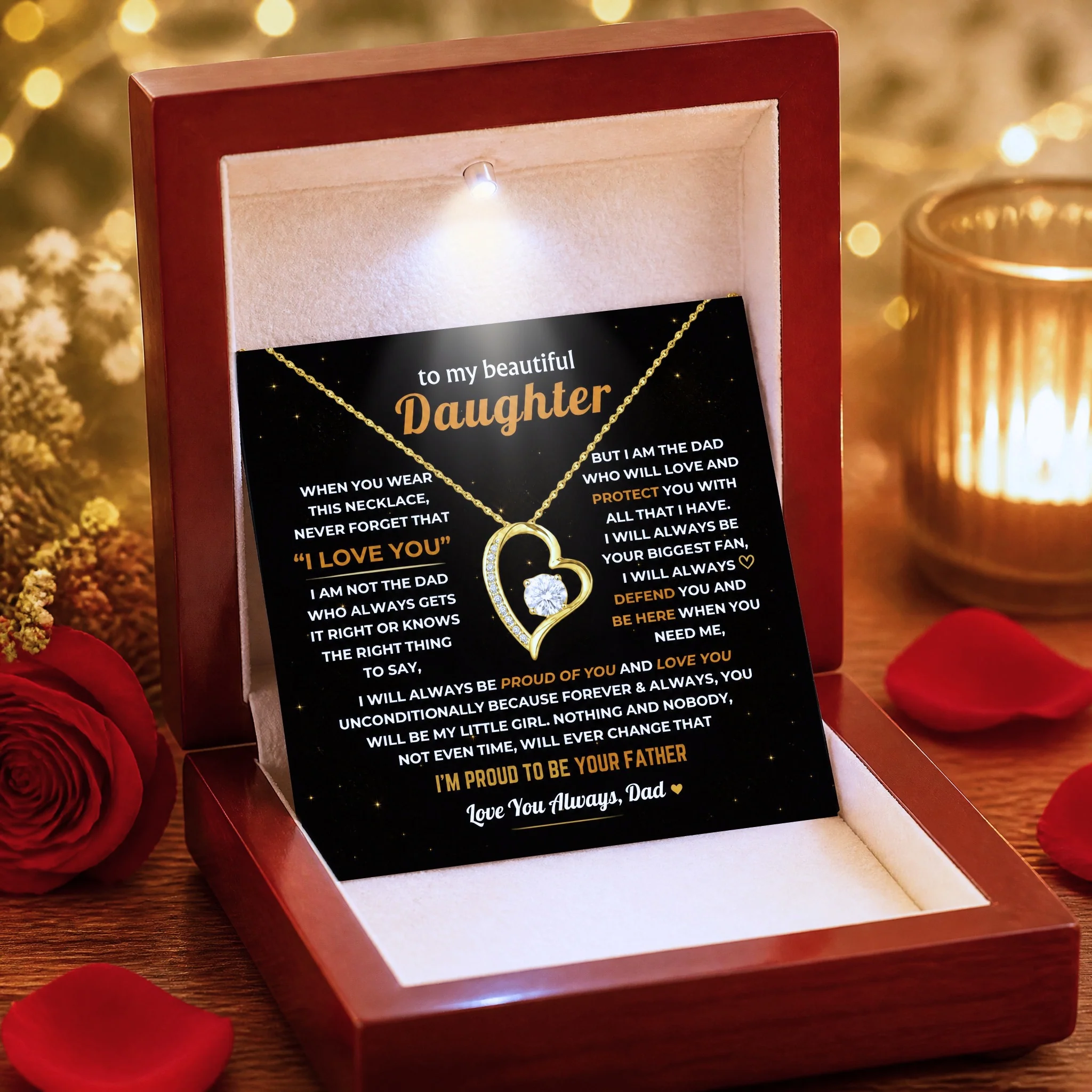 To My Daughter, Dad Will Always Protect You - Forever Love