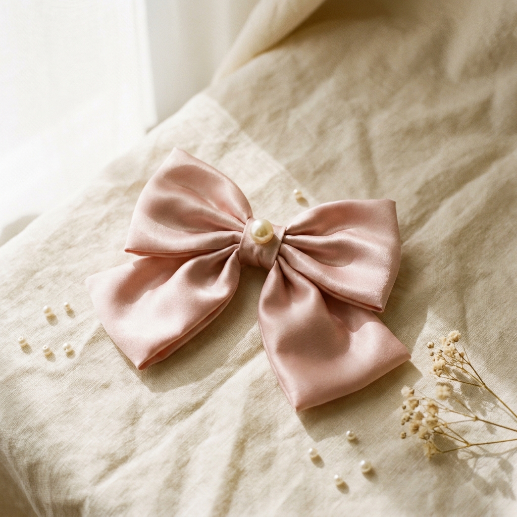 The Blush Satin Bow