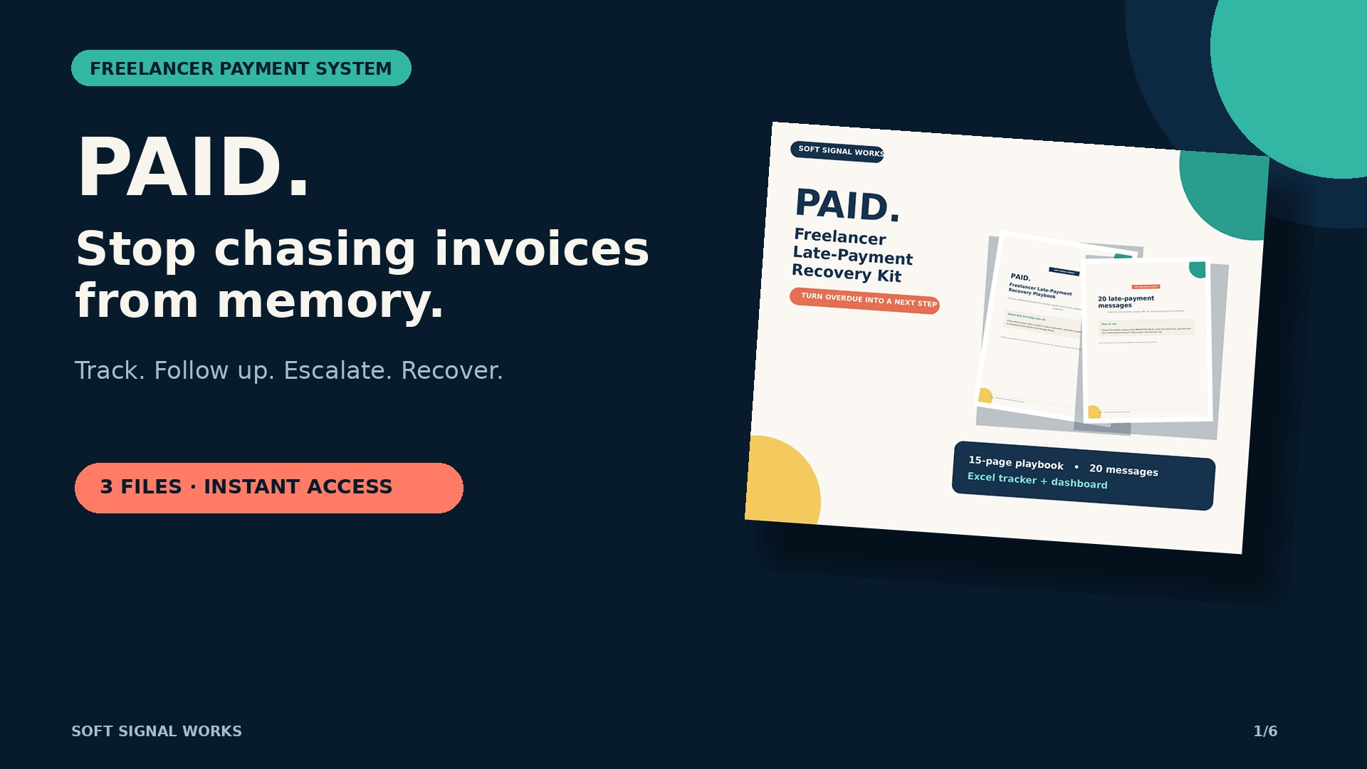 PAID. Freelancer Late-Payment Recovery Kit