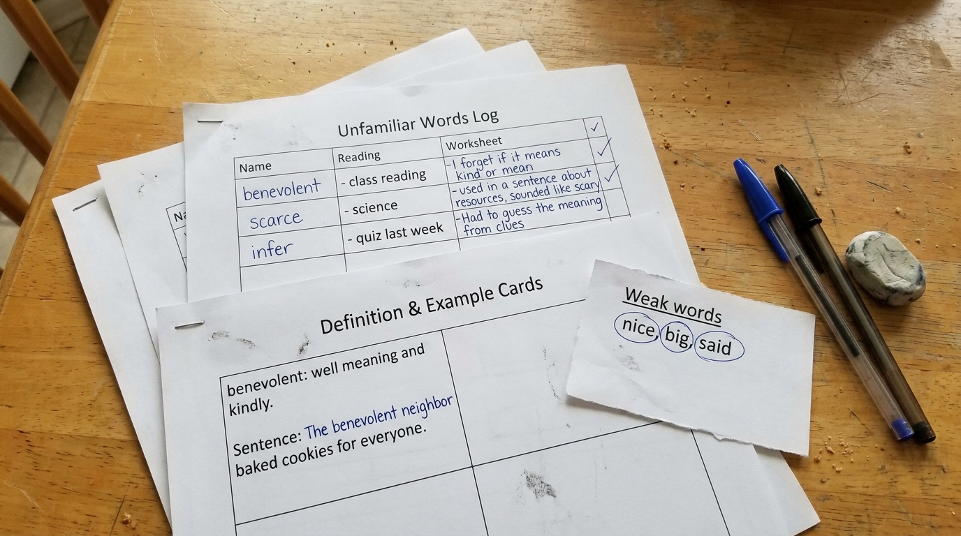 Vocabulary Quiz Boost Planner — Complete Set