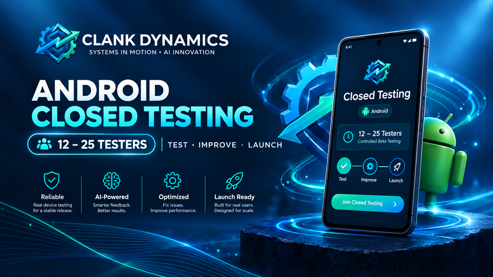 Google Play Closed Testing – Enterprise (25 Testers)