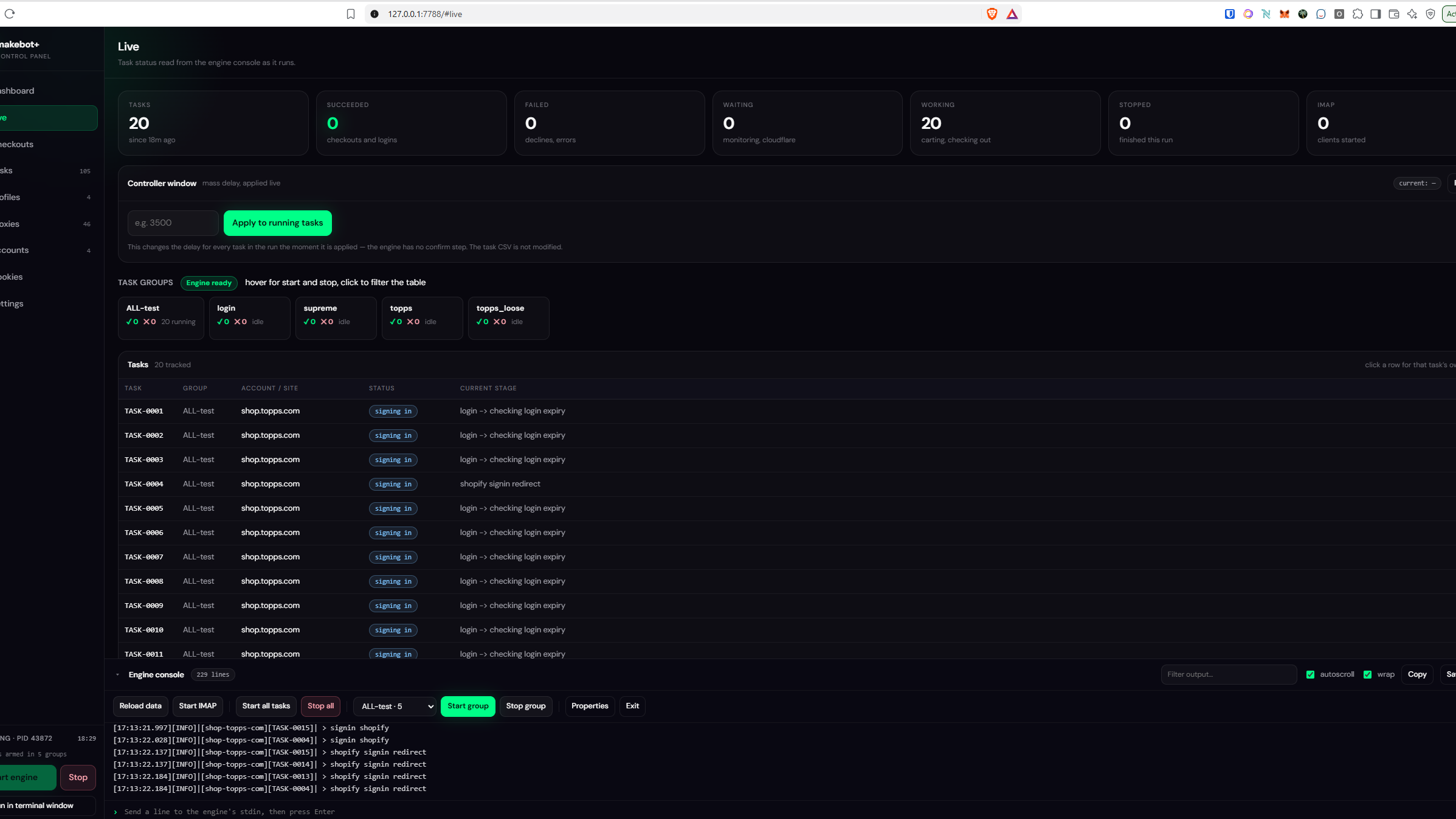 Makebot+ UI Control Panel