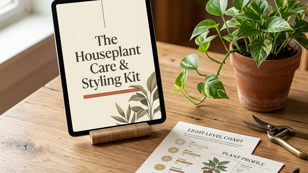 The Houseplant Care & Styling Kit — Light Guide, Care Trackers & Decor-Matched S