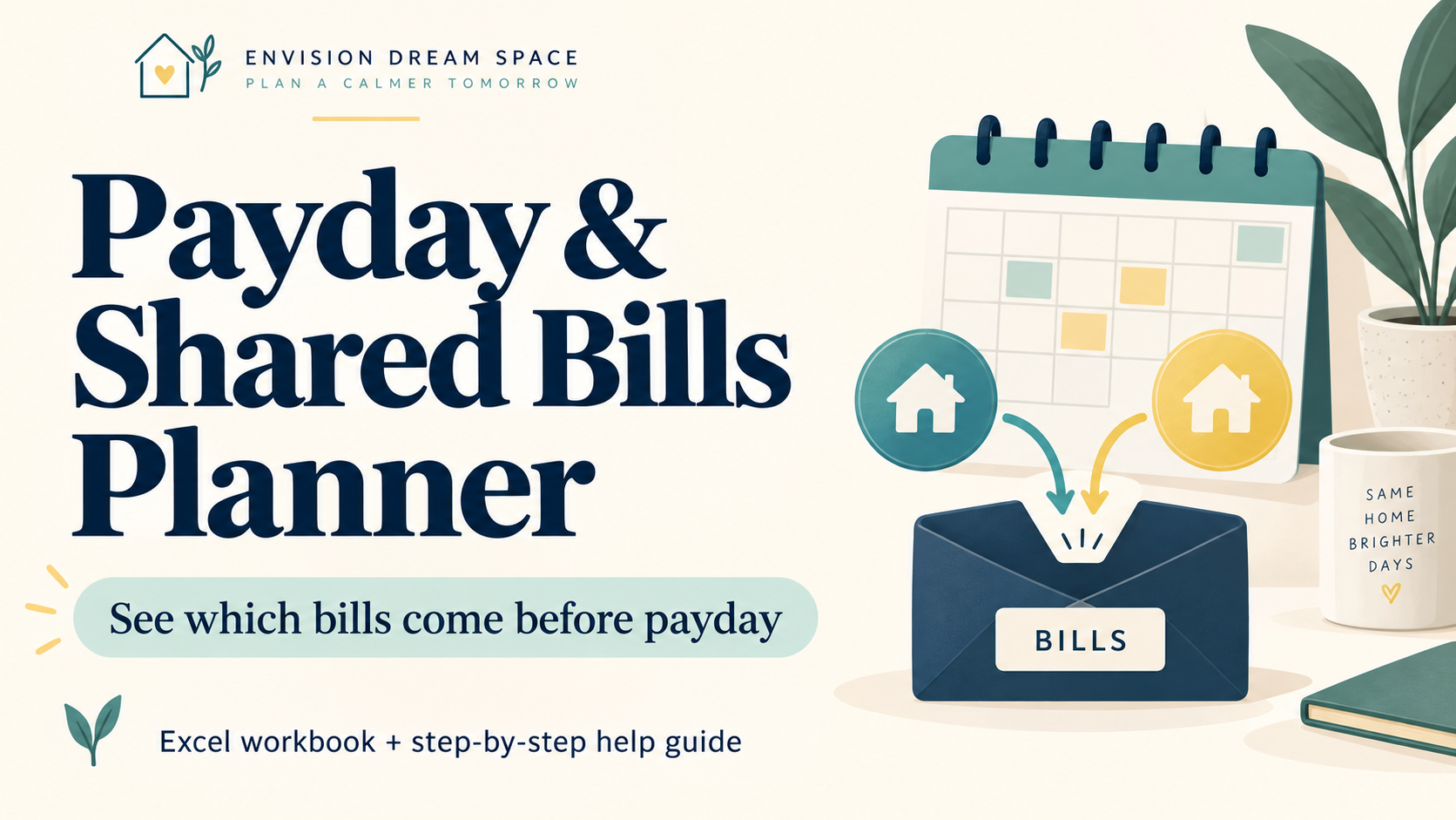 Payday & Shared Bills Planner — Excel + Help Guide