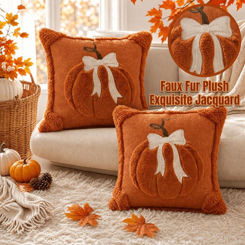 2 Pumpkin Pillow Covers