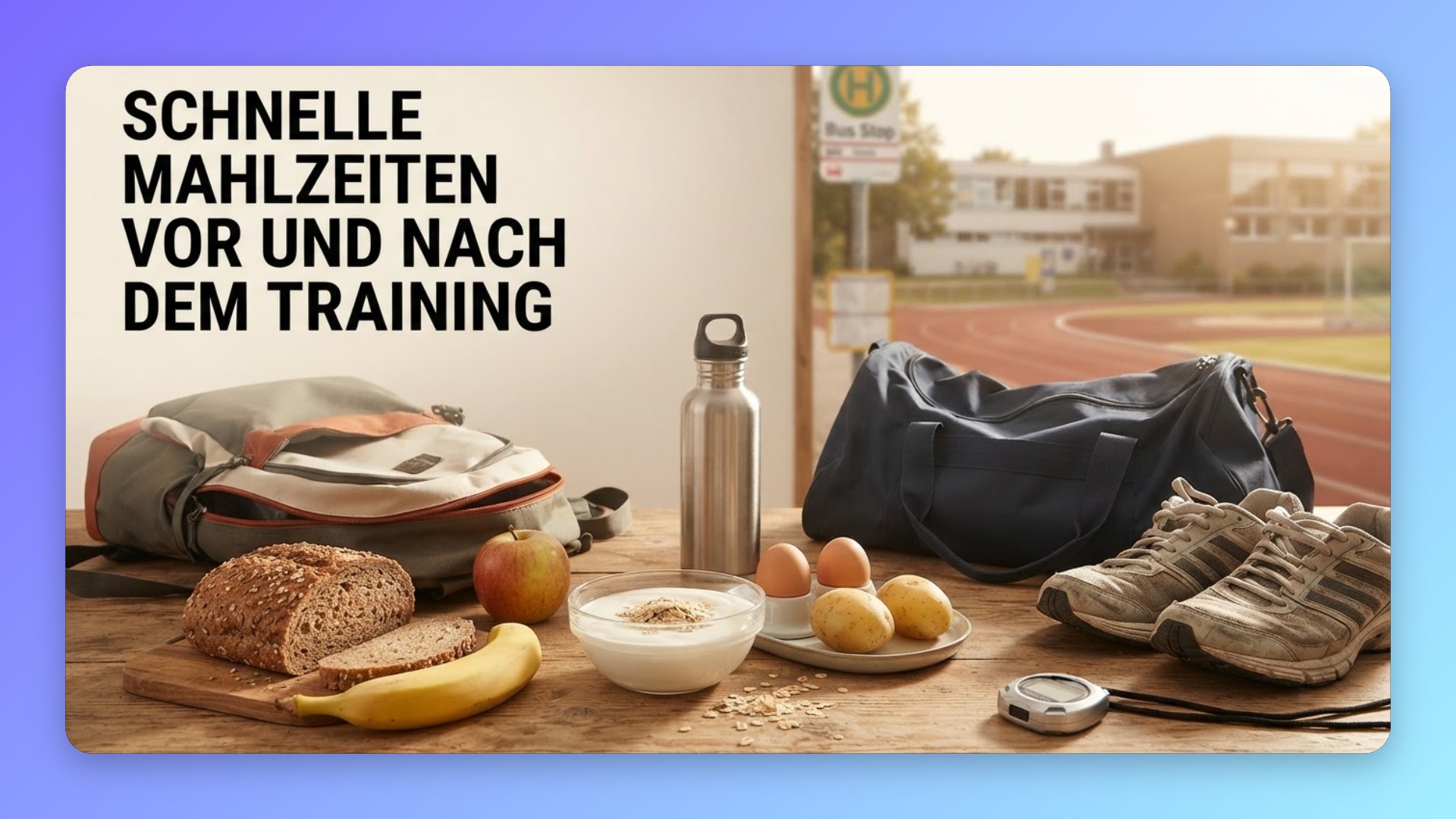 Jugendliche Sportler kombinieren Mahlzeiten vor und nach dem Training ohne Supp…