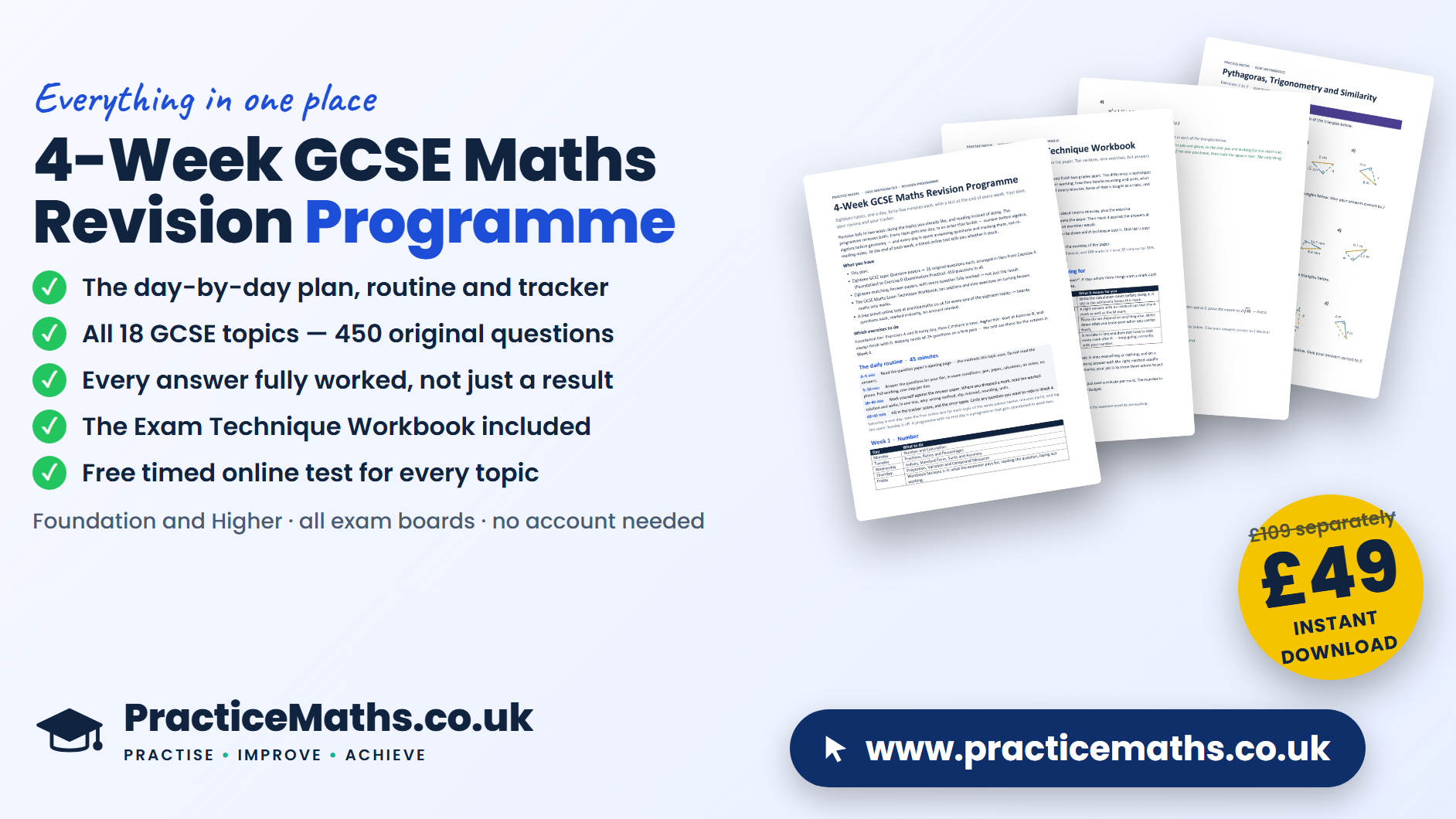 4-Week GCSE Maths Revision Programme