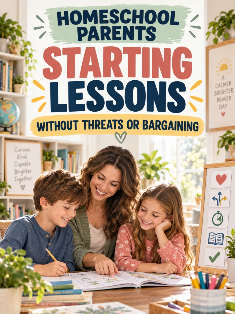 Homeschool Parents Starting Lessons without Threats or Bargaining