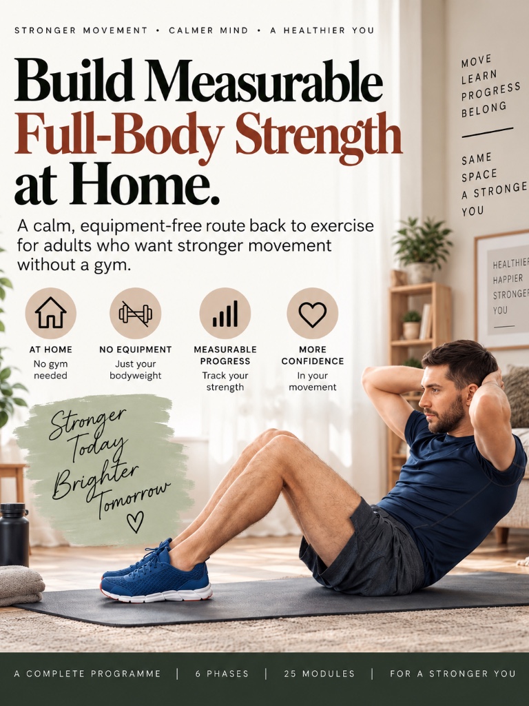 Returning Adults Building Full Body Strength at Home Without a Gym