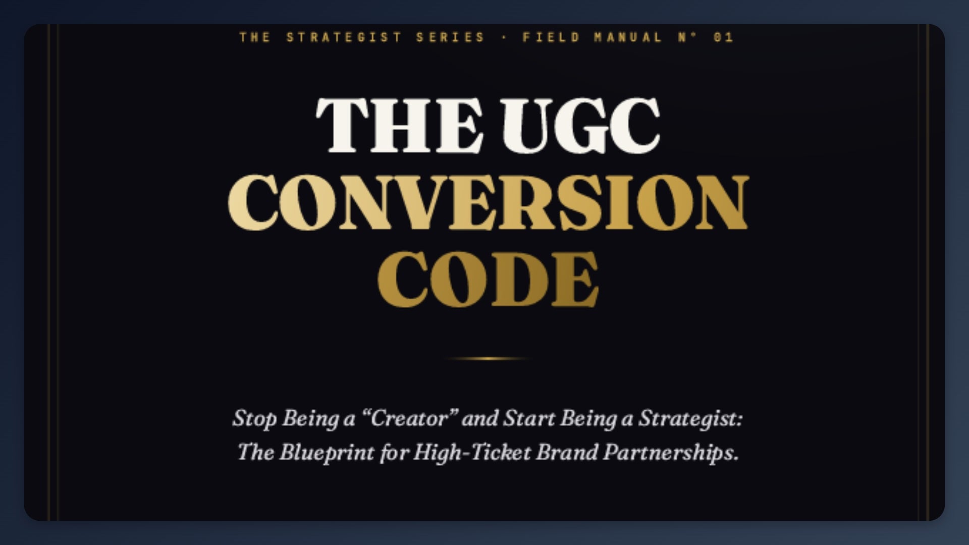 The UGC Conversion Code