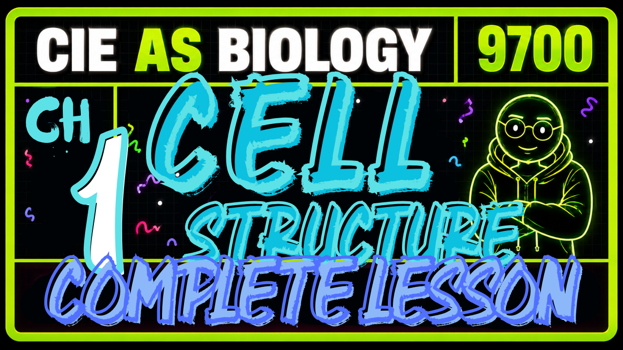 AS BIO 9700 | CHAPTER 1 - CELL STRUCTURE - COMPLETE LESSON