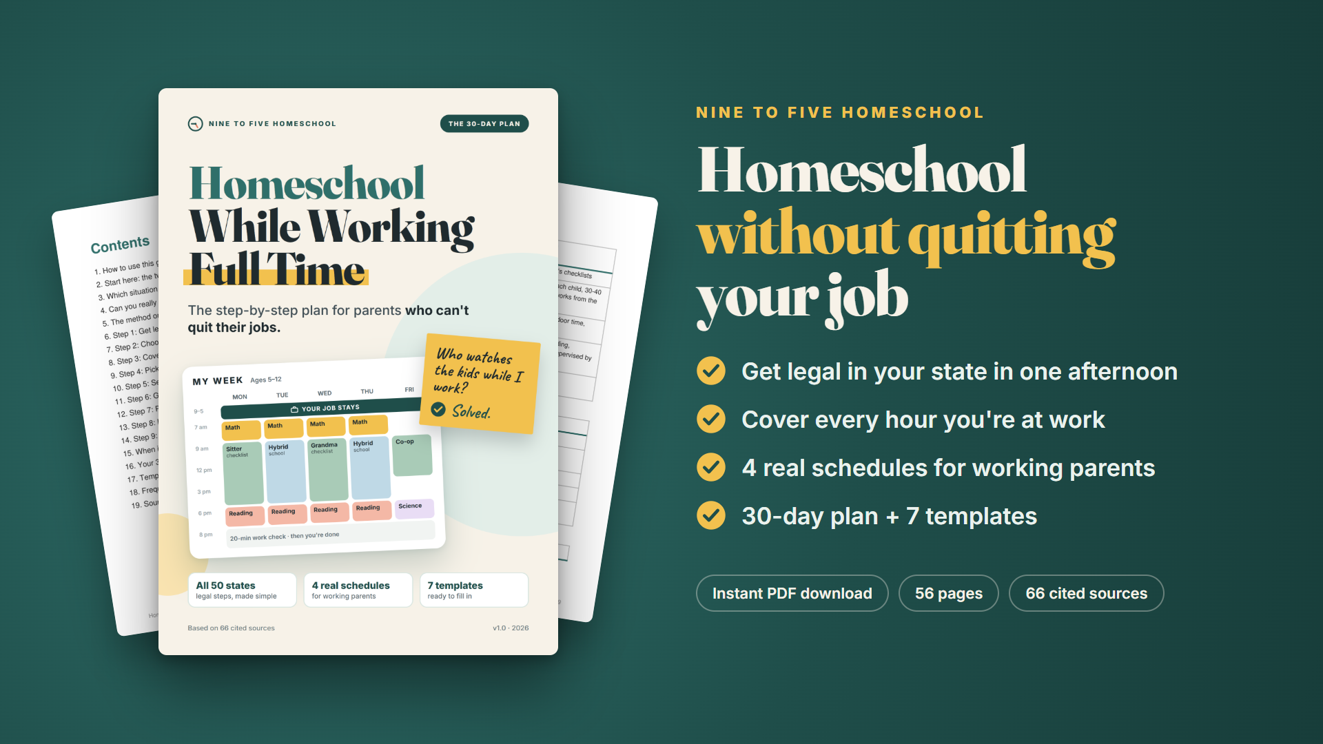 Homeschool While Working Full Time: The 30-Day Plan