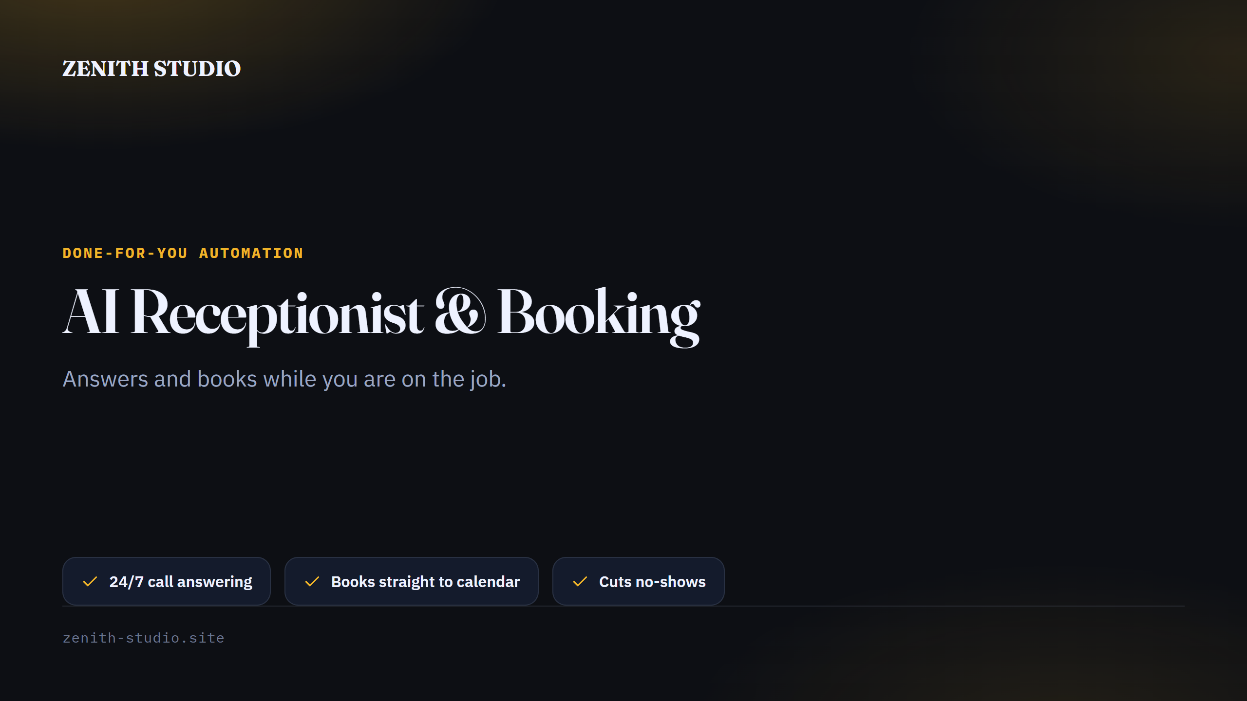 AI Receptionist & Booking