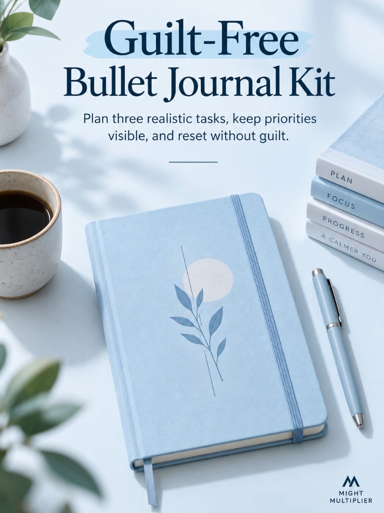 Guilt-Free Bullet Journal Kit: Plan Three Tasks Without the Pressure