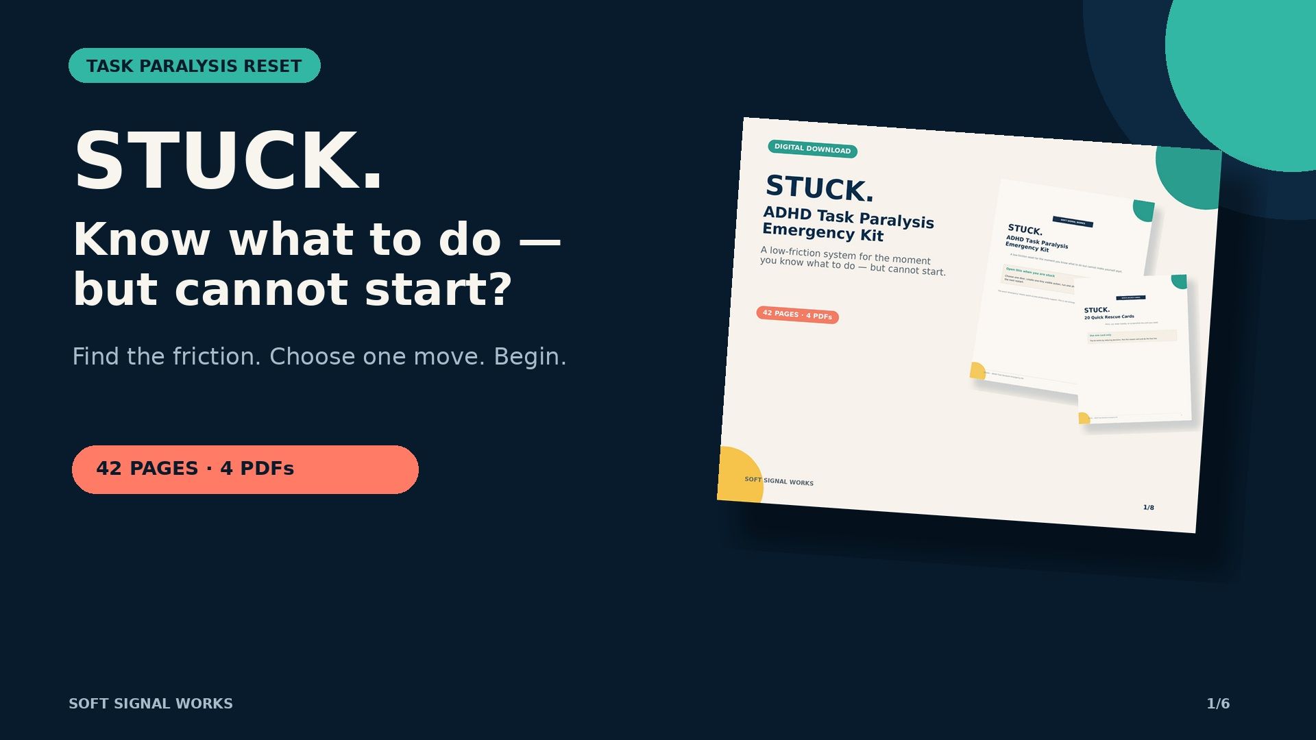 STUCK. ADHD Task Paralysis Emergency Kit