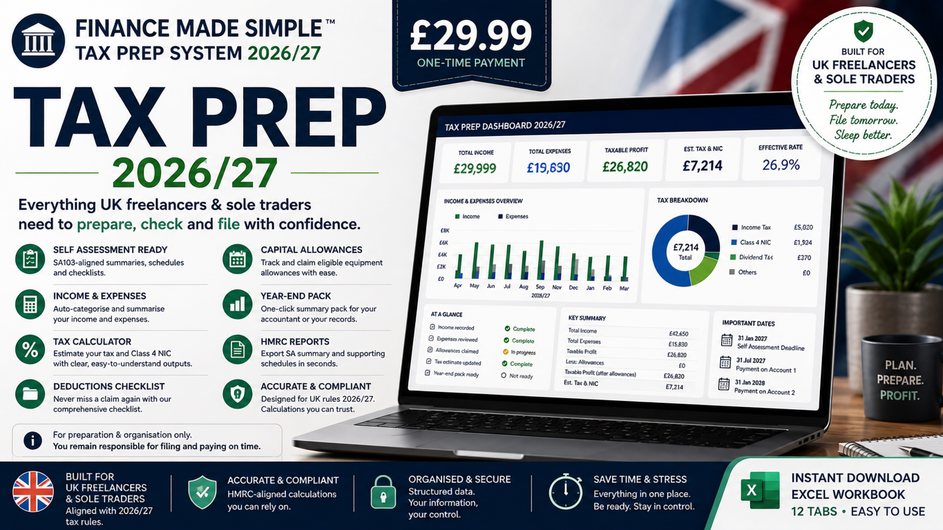 UK Tax Prep (2026/27) | Finance Made Simple — Estimate Only