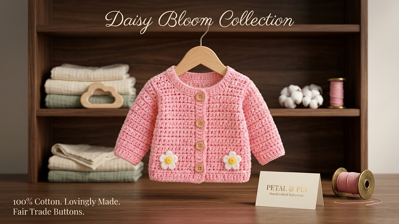 Crochet Baby Cardigan Pattern (PDF)