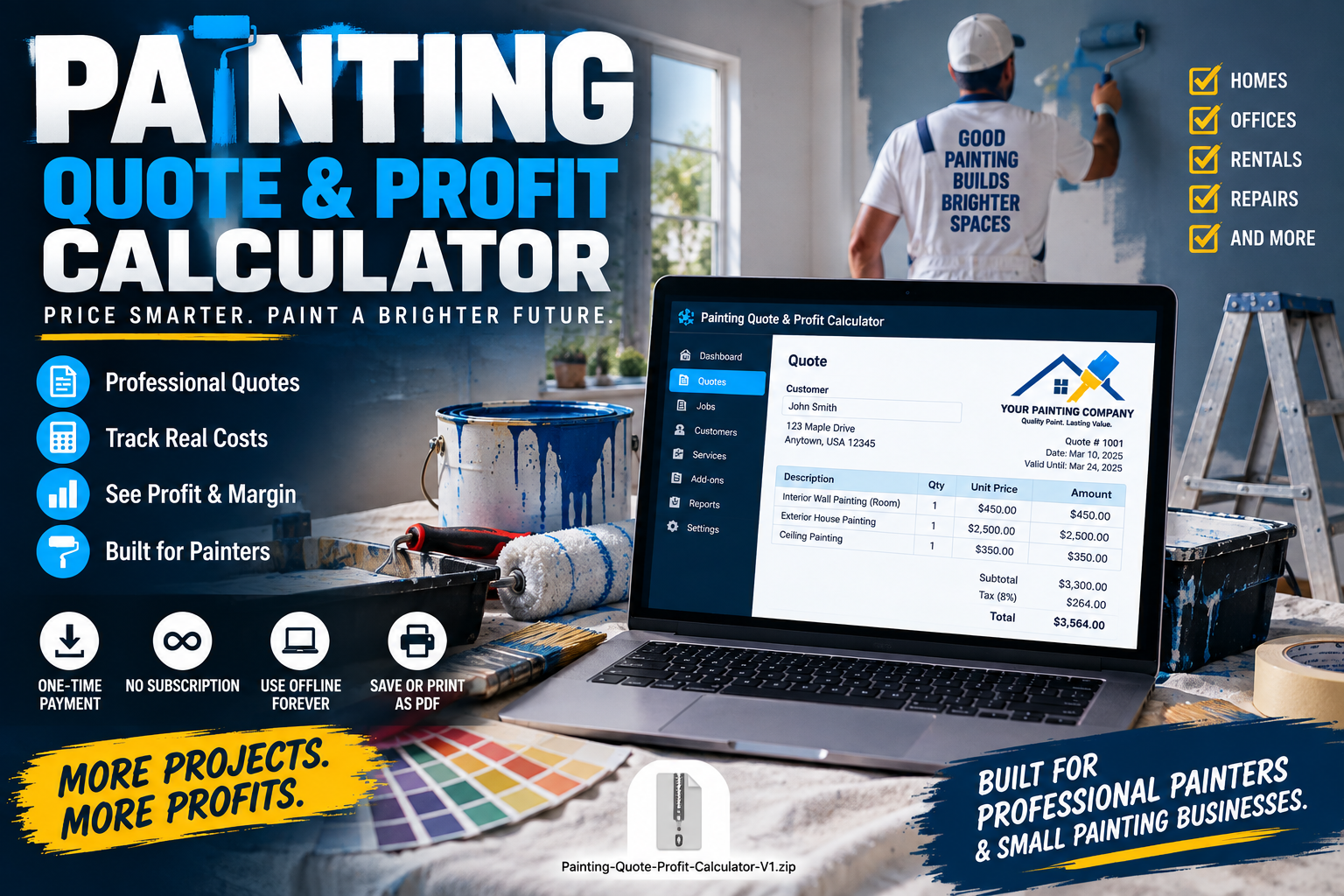 Painting Contractor Quote & Profit Calculator