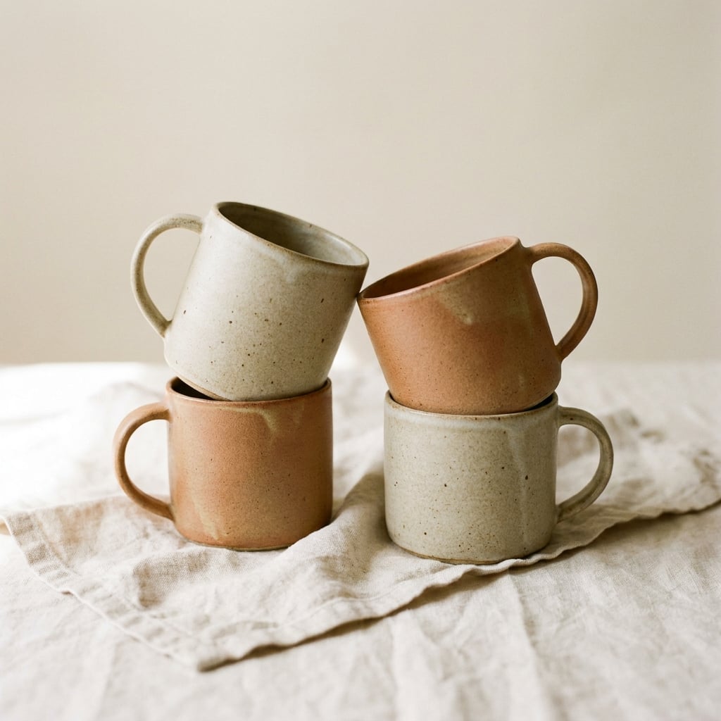 Stoneware Mug Set of 4