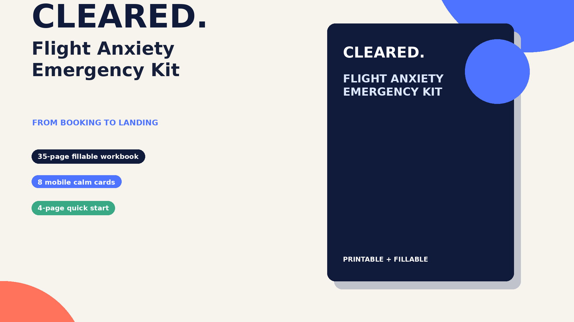 CLEARED. Flight Anxiety Emergency Kit