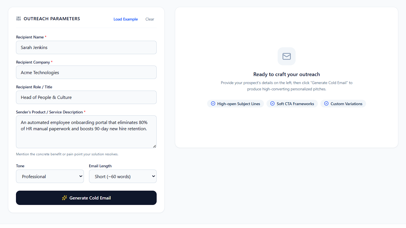 COAIL - Cold Email Generator