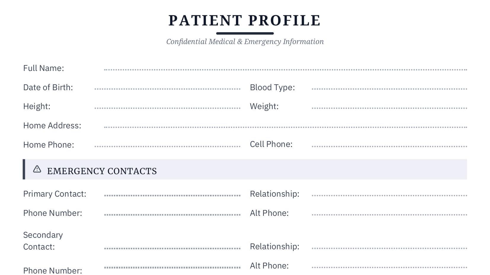 Caregiver Log Book