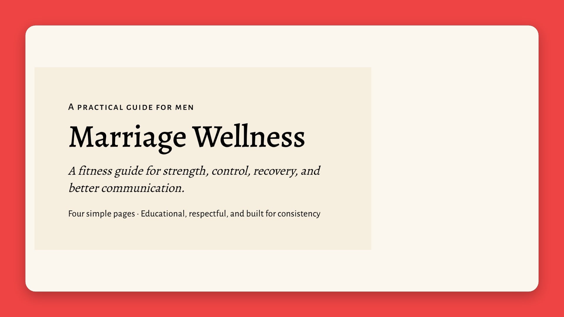 Healthy Marriage Life E-Book