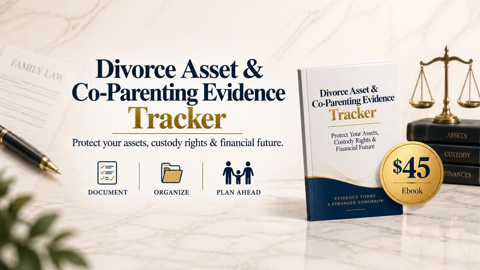 Divorce Asset & Co-Parenting Evidence Tracker