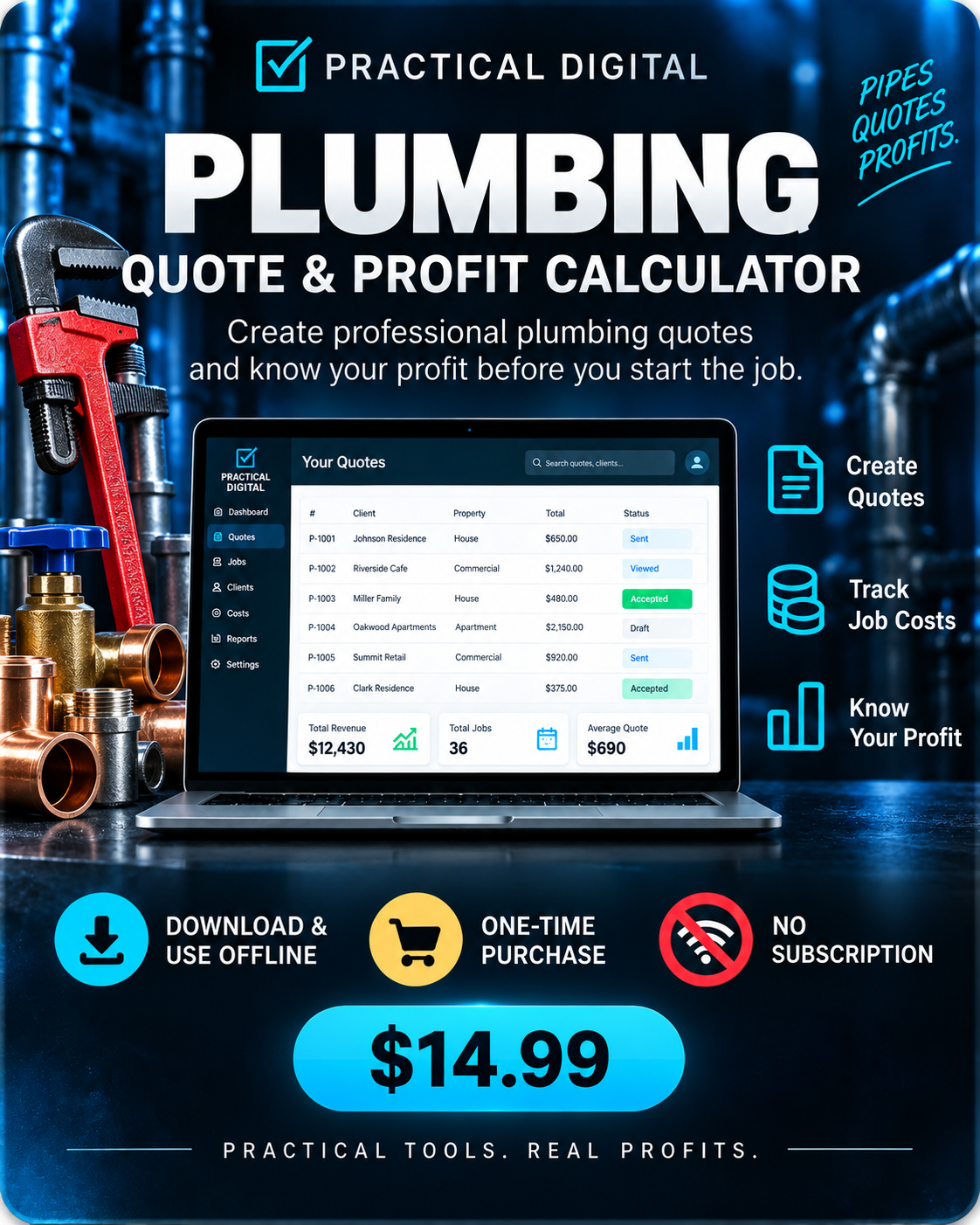 Plumbing Quote & Profit Calculator