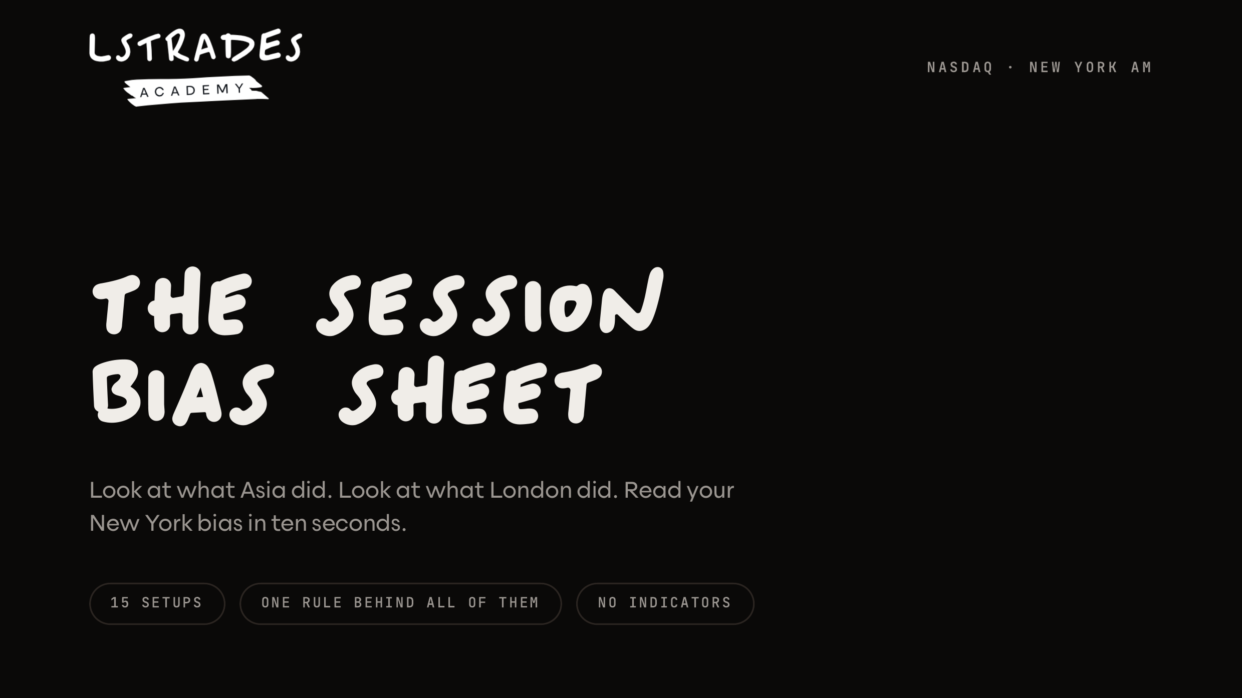 Session Bias Sheet