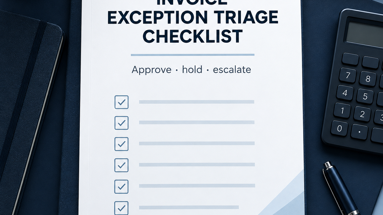Invoice Exception Triage Checklist