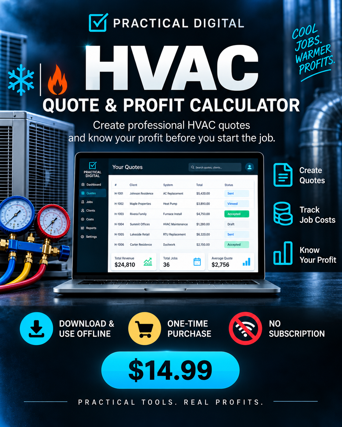 HVAC Quote & Profit Calculator