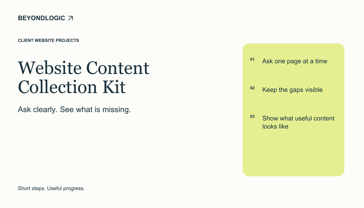 Website Content Collection Kit