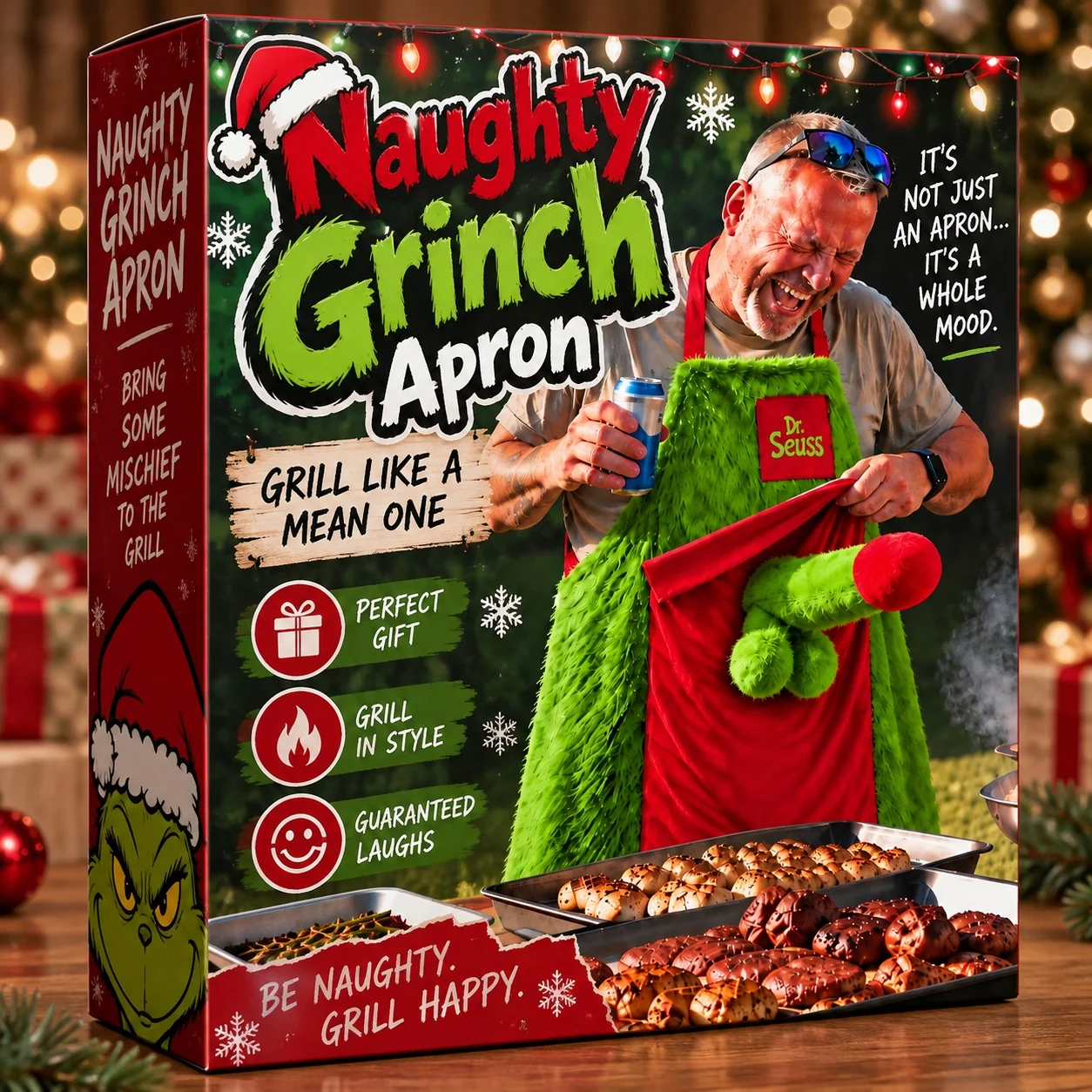 Naughty Grinch Apron