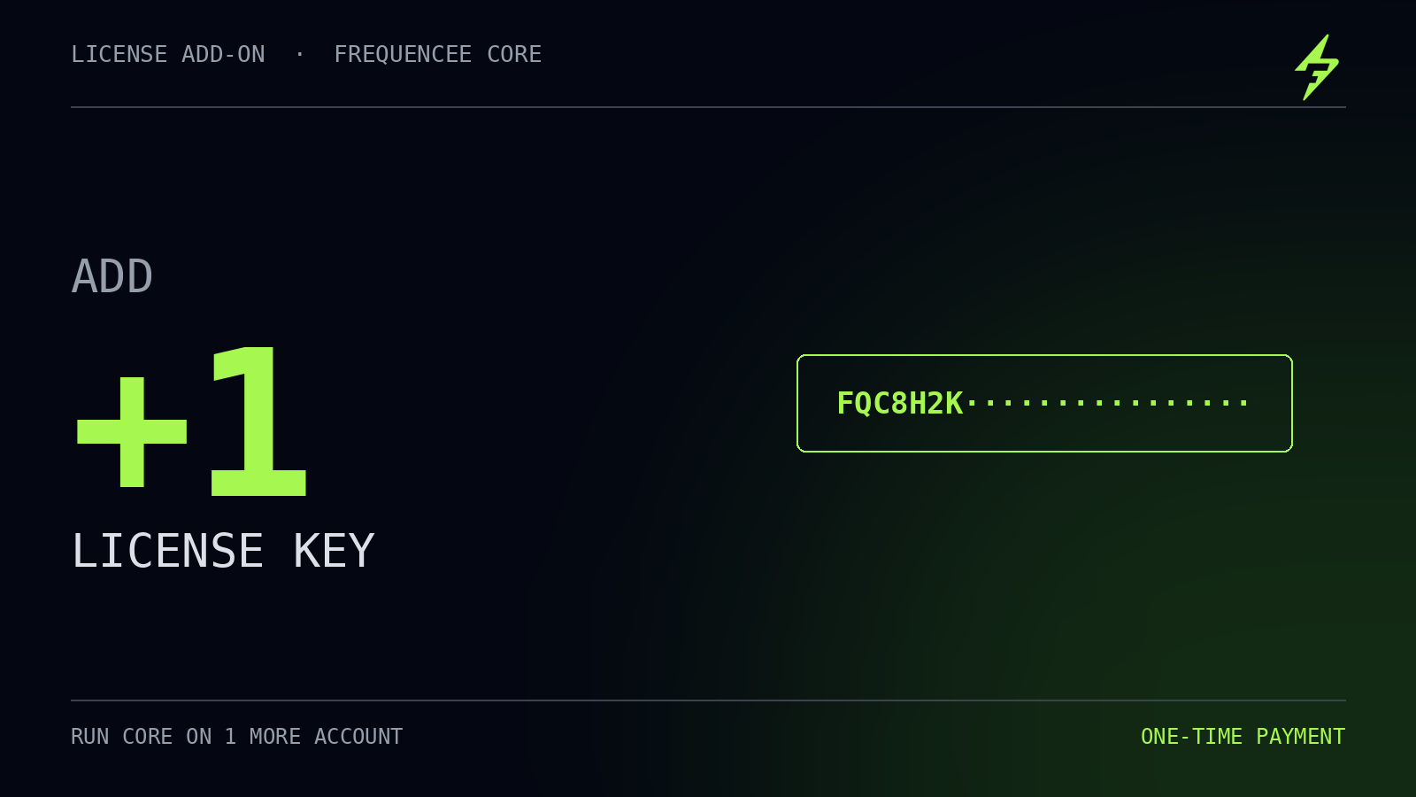 Frequencee Core · +1 key