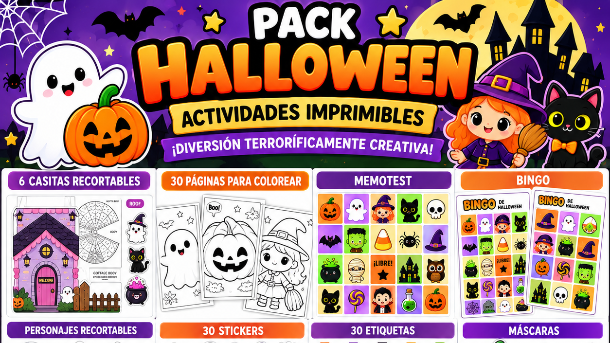 Pack Halloween Actividades imprimibles