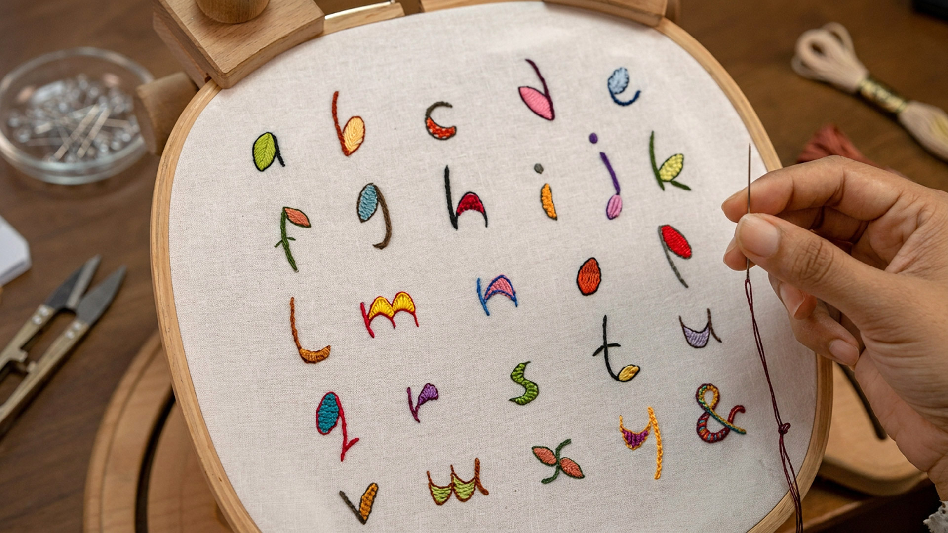 Creative Lettering Embroidery: Stitch 26 Alphabets