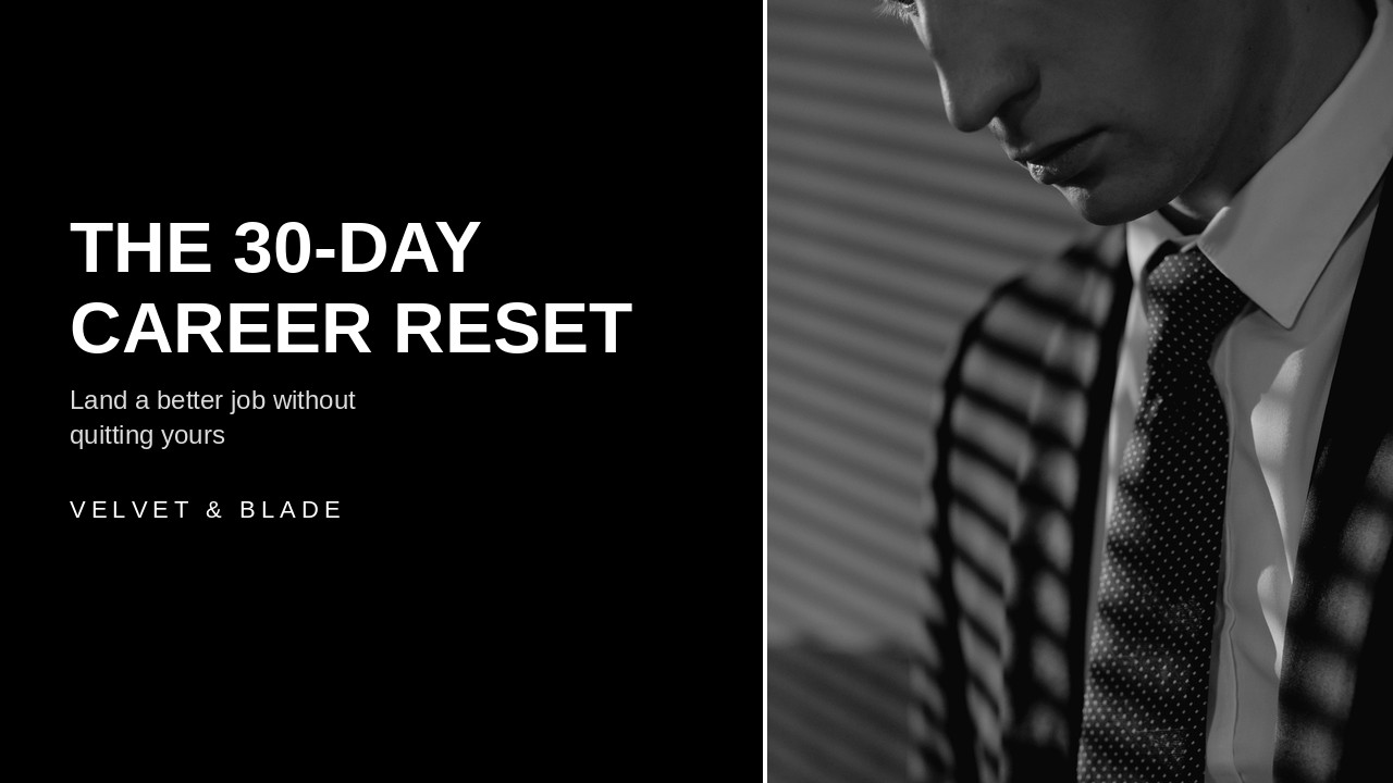 The 30-Day Career Reset: Land a Better Job Without Quitting Yours