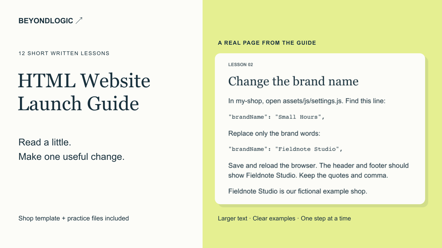 HTML Website Launch Guide