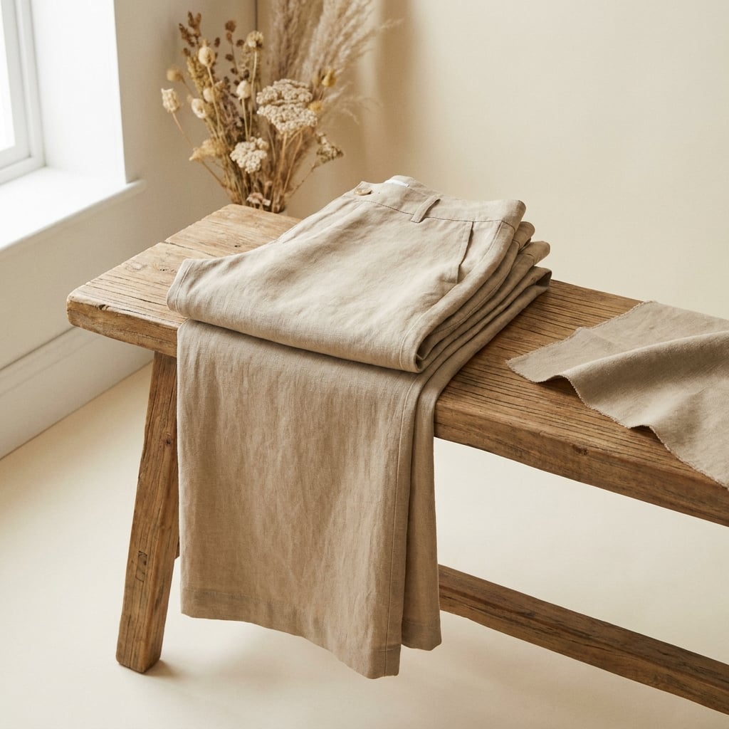 Wide-Leg Linen Trousers