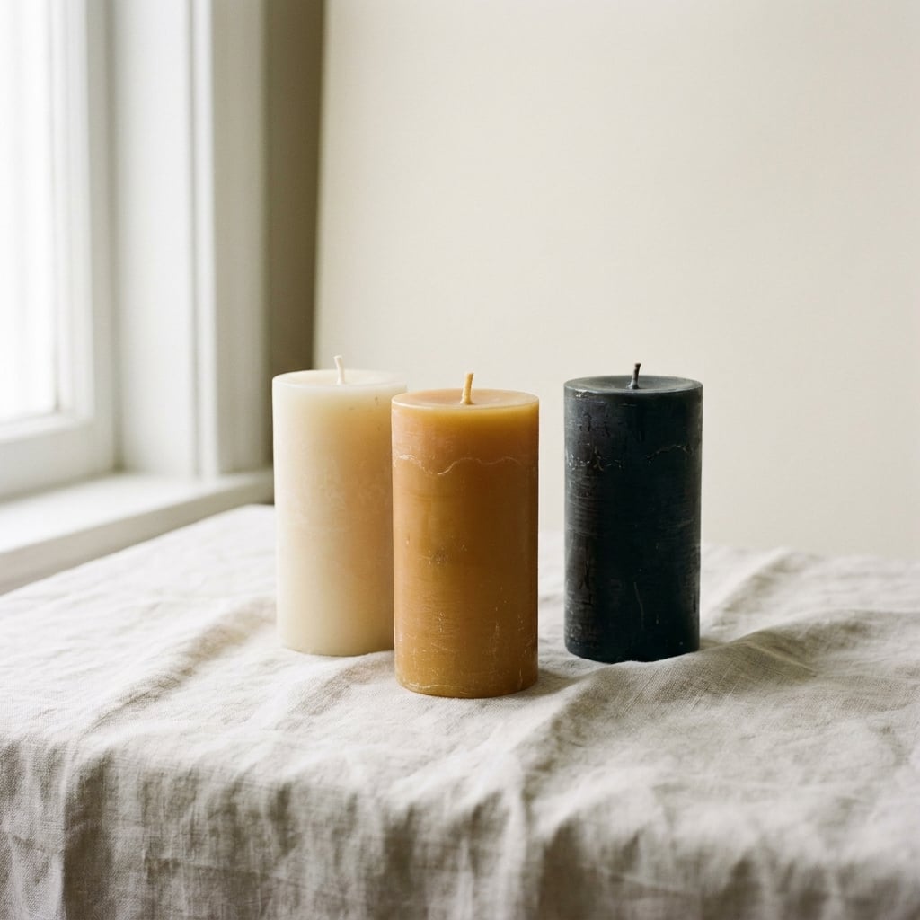 Beeswax Candle Trio